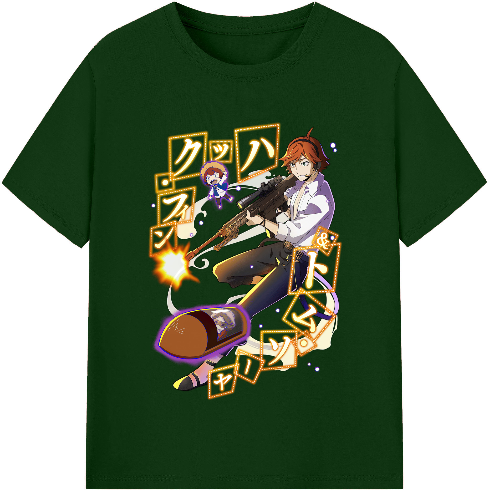 （画像用） 文豪ストレイドッグス Bungo Stray Dogs 綿100％半袖Tシャツ（フロントプリント）